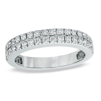 I2-I3 clarity; Black color Jewels By Lux 10k White Gold Black Color Enhanced Round Diamond Womens Wedding Anniversary Band 1//6 Cttw In Pave Setting