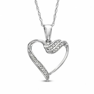 1/20 CT. T.W. Diamond Heart Pendant in 