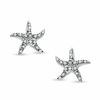 Thumbnail Image 0 of Diamond Fascination™ Starfish Stud Earrings in Sterling Silver with Platinum Plating