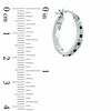 Thumbnail Image 2 of Enhanced Black and White Diamond Fascination™ Hoop Earrings in Sterling Silver