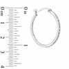 Thumbnail Image 2 of Diamond Fascination™ Hoop Earrings in Sterling Silver with Platinum Plating