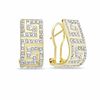 Thumbnail Image 1 of Diamond Fascination™ Greek Key J-Hoop  Earrings in 14K Gold