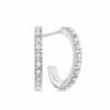 Thumbnail Image 0 of Diamond Fascination™ J-Hoop Earrings in 14K White Gold