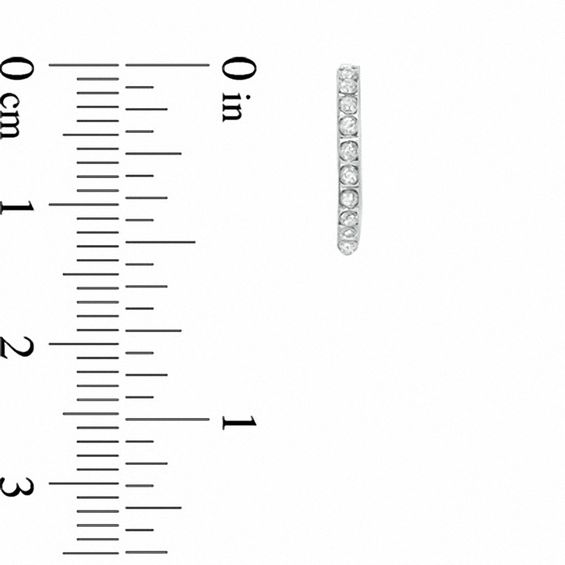 Diamond Fascinationâ¢ J-Hoop Earrings in 14K White Gold