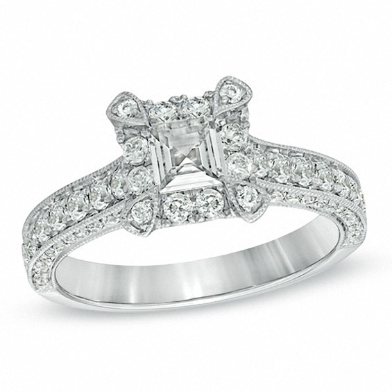 1-1/2 CT. T.w. Certified Princess-Cut Diamond Engagement Ring in 14K White Gold (I/I1)