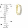 Thumbnail Image 1 of Diamond Fascination™ U-Hoop Earrings in Sterling Silver and 18K Gold Plate