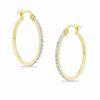 Thumbnail Image 1 of Diamond Fascination™ Hoop Earrings in Sterling Silver and 18K Gold Plate