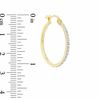Thumbnail Image 2 of Diamond Fascination™ Hoop Earrings in Sterling Silver and 18K Gold Plate