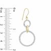 Thumbnail Image 1 of Diamond Fascination™ Triple Circle Drop Earrings in Sterling Silver and 18K Gold Plate