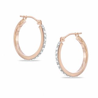 Diamond Fascination™ Hoop Earrings in 14K Rose Gold