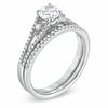 Thumbnail Image 1 of 3/4 CT. T.W. Diamond Three Stone Bridal Set in 14K White Gold