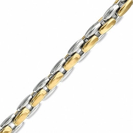 Link Bracelet in Polished Two-Tone Stainless Steel - 9.0"
