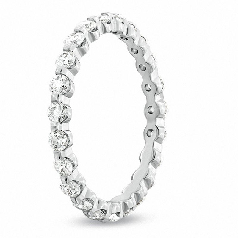 1 CT. T.W. Diamond Eternity Wedding Band in 14K White Gold