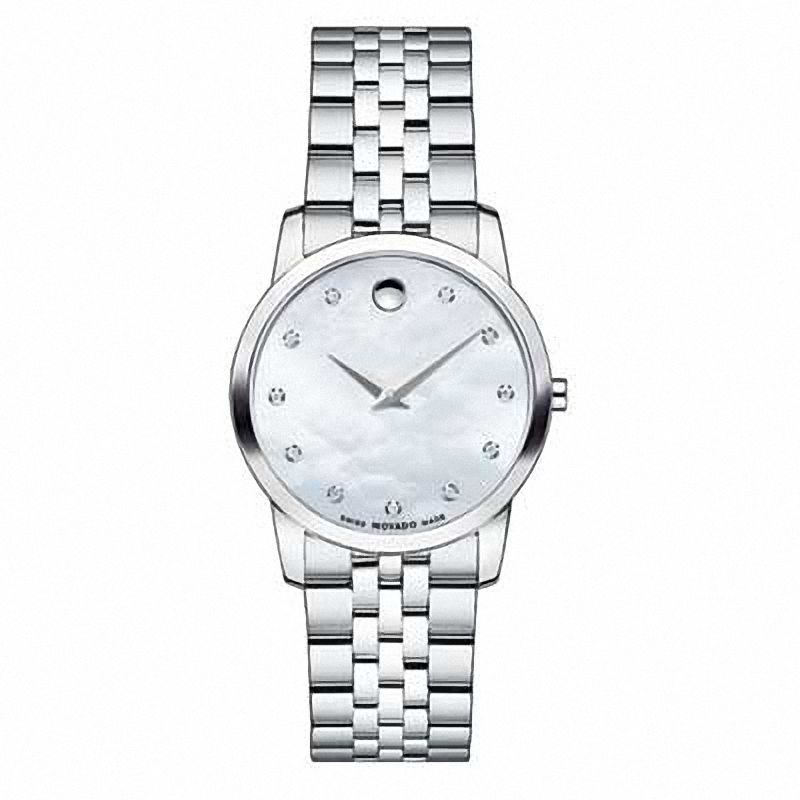 Main Image 1 of Ladies' Movado Museum® Classic Diamond Accent Watch (Model: 606612)