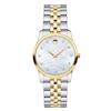 Thumbnail Image 1 of Ladies' Movado Museum® Diamond Accent Two-Tone PVD Watch with Mother-of-Pearl Dial (Model: 0606900)