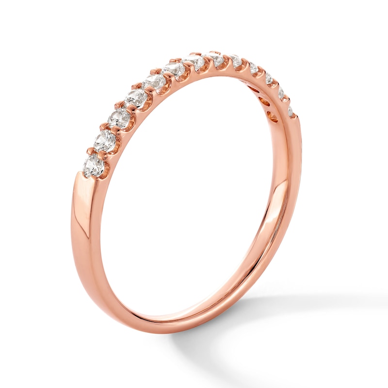 Main Image 3 of 1/4 CT. T.W. Diamond Band in 14K Rose Gold