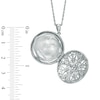Thumbnail Image 2 of Lab-Created White Sapphire Locket Pendant in Sterling Silver