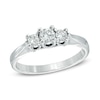 Thumbnail Image 1 of 1/2 CT. T.W. Certified Diamond Three Stone Ring in 14K White Gold (I/I2)