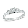 Thumbnail Image 0 of 1/2 CT. T.W. Certified Diamond Three Stone Ring in 14K White Gold (I/I2)