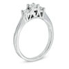 Thumbnail Image 2 of 1/2 CT. T.W. Certified Diamond Three Stone Ring in 14K White Gold (I/I2)
