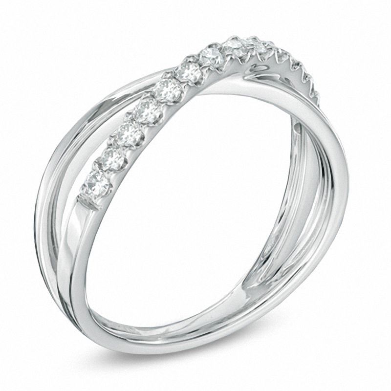 1/3 CT. T.W. Diamond Orbit Ring in 10K White Gold