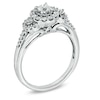 Thumbnail Image 2 of 1/2 CT. T.W. Diamond Three Stone Frame Ring in 14K White Gold