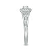 Thumbnail Image 5 of 1/2 CT. T.W. Diamond Three Stone Frame Ring in 14K White Gold
