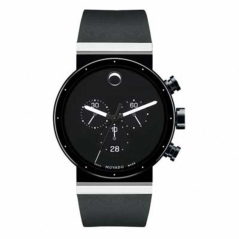 Men's Movado Sapphire Synergy Chronograph Watch with Black Dial (Model: 606501)