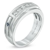 Thumbnail Image 1 of Vera Wang Love Collection Men's 1/2 CT. T.W. Diamond Wedding Band in 14K White Gold
