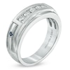 Thumbnail Image 2 of Vera Wang Love Collection Men's 1/2 CT. T.W. Diamond Wedding Band in 14K White Gold