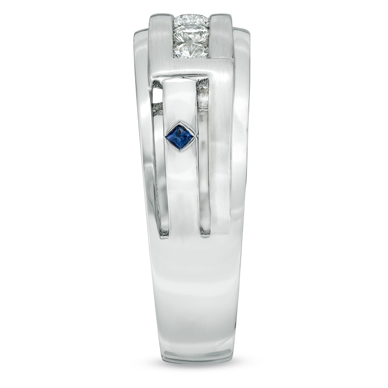 Main Image 3 of Vera Wang Love Collection Men's 1/2 CT. T.W. Diamond Wedding Band in 14K White Gold