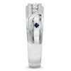 Thumbnail Image 3 of Vera Wang Men's 1/2 CT. T.W. Diamond Slant Wedding Band in 14K White Gold