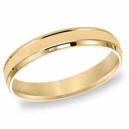 4.0mm Beveled Edge Wedding Band in 10K Gold