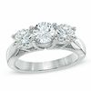 Thumbnail Image 1 of 1-1/2 CT. T.W. Certified Diamond Three Stone Ring in 14K White Gold (I/I2)
