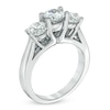 Thumbnail Image 2 of 1-1/2 CT. T.W. Certified Diamond Three Stone Ring in 14K White Gold (I/I2)
