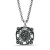 Thumbnail Image 1 of Black & Blue Jewelry Co. Men's Diamond Accent Saint Christopher Medal Pendant in Stainless Steel - 24&quot;