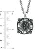 Thumbnail Image 2 of Black & Blue Jewelry Co. Men's Diamond Accent Saint Christopher Medal Pendant in Stainless Steel - 24&quot;