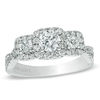 Thumbnail Image 1 of Vera Wang Love Collection 1 CT. T.W. Diamond Three Stone Twist Shank Engagement Ring in 14K White Gold