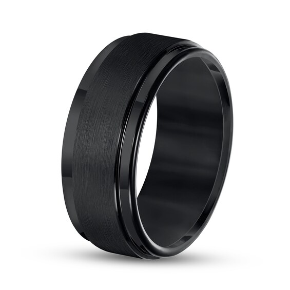 Triton 9.0mm Comfort Fit Black Tungsten Wedding Band