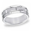 Thumbnail Image 0 of Triton Men's 8.0mm Comfort Fit White Tungsten Wedding Band