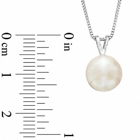 9.0-10.0mm Freshwater Cultured Pearl Pendant and Stud Earrings Set in Sterling Silver