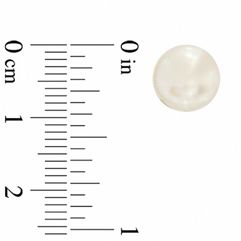 Main Image 3 of 9.0-10.0mm Freshwater Cultured Pearl Pendant and Stud Earrings Set in Sterling Silver