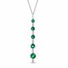 Thumbnail Image 0 of Journey Lab-Created Emerald Pendant in 10K White Gold