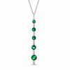 Thumbnail Image 1 of Journey Lab-Created Emerald Pendant in 10K White Gold