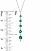 Thumbnail Image 1 of Journey Lab-Created Emerald Pendant in 10K White Gold