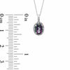 Thumbnail Image 2 of Oval Mystic Fire® Topaz and Diamond Accent Pendant in 10K White Gold