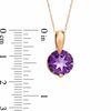 Thumbnail Image 1 of 10.0mm Amethyst Pendant in 10K Rose Gold