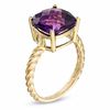 Thumbnail Image 1 of 10.0mm Cushion-Cut Amethyst Ring in 10K Gold