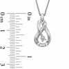 Thumbnail Image 1 of Diamond Accent Solitaire Infinity Pendant in Sterling Silver