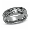 Thumbnail Image 0 of Triton Men's 8.0mm Laser-Inscribed Tattoo Wedding Band in Tungsten